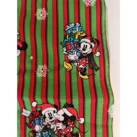 Disney Mickey & Minnie Christmas Stripe Cotton Fabric 1 Yard x 45 Inches - Picture 9 of 11
